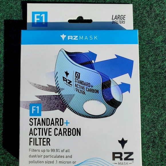 RZ Mask FILTER, F1 Standard + Active Carbon Filters (Medium) 3-pack - Picture 1 of 4